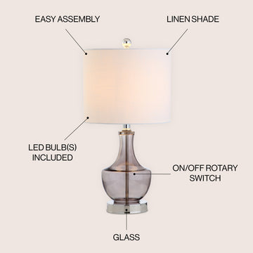Colette 20" Mini Glass LED Table Lamp